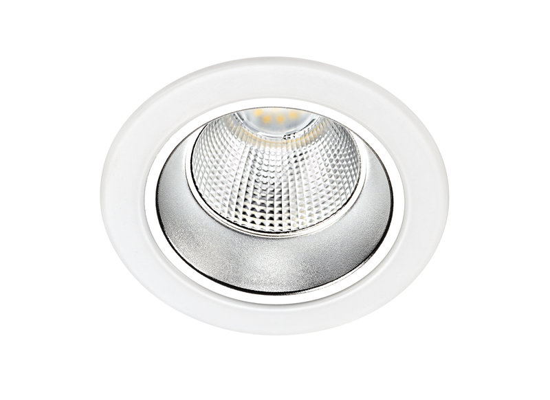 ARIC 50600 - Encastré Riva Ip20, Ø113Mm, Fixe, Blanc, Led Intég.10W 50° 3000K 900Lm, Dim