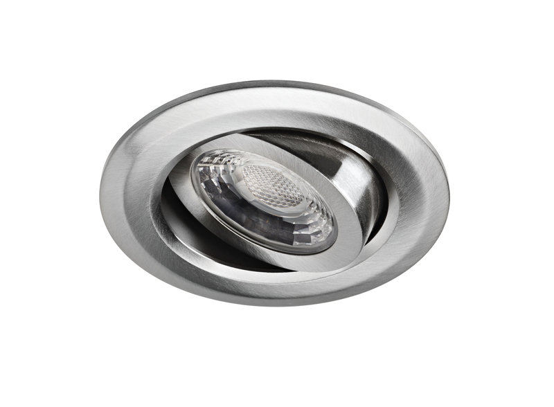 ARIC 50658 - Dl Cover - Encastré Ip20/65, Recouvrable, Nickel, Led Intég. 6W 54° 3000K 450Lm