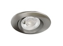 ARIC 50725 - Axel - Encastré Ip20/65 Vol.2, Bascul., Nickel, Led 6W 550Lm 3000/4000K (Cct)