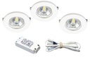 ARIC 50775 - Kit S1200 Led - Encastrés Blancs Avec Led G4 1,8W 3000K 150Lm, Driver Inclus