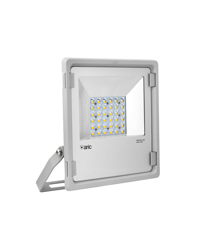 ARIC 50872 - Twister 3 Asy - Proj. Ext. Ip65 Ik08, Gris, 90° Led Integ. 96.9W 3000K 11000Lm
