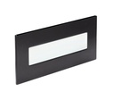 ARIC 50905 - Baliz 3 - Encastré Mur Rectang., Fixe, Noir, Led Intég. 3,8W 4000K 120Lm