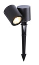 ARIC 50914 - Topaze - Proj. Ext. Ip54 Ik08 Sur Piquet, 1 Tête, Ampoule Led 4,2W 3000K 500Lm Incl.