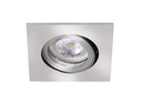 ARIC 51048 - Tipo C - Encastré Gu10, Carré, Orientable, Alu, A/Ampoule Led 6,6W 3000K 680Lm Incl.