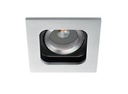 ARIC 51060 - Square 50 - Encastré Gu10, Carré, Orient., Alu, A/Ampoule Led 6W 3000K 470Lm Incl.