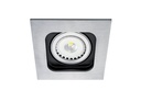 ARIC 51063 - Square 50 - Encastré Gu10, Carré, Orient., Alu, A/Ampoule Led 6,6W 4000K 680Lm Incl.