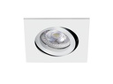 ARIC 51126 - Tipo - Encastré Gu10, Carré, Orientable, Blanc, A/Ampoule Led 6W 3000K 470Lm Incl.