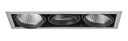 ARIC 51181 - Kit Quadra Tertio -Downlight Orient. Gris, 3 Mod. Led 34W 4000K 40° 3400Lm Incl