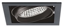 ARIC 51215 - Kit Quadra Mono -Downlight Orient. Noir, Module Led 34W 4000K 40° 3400Lm Incl
