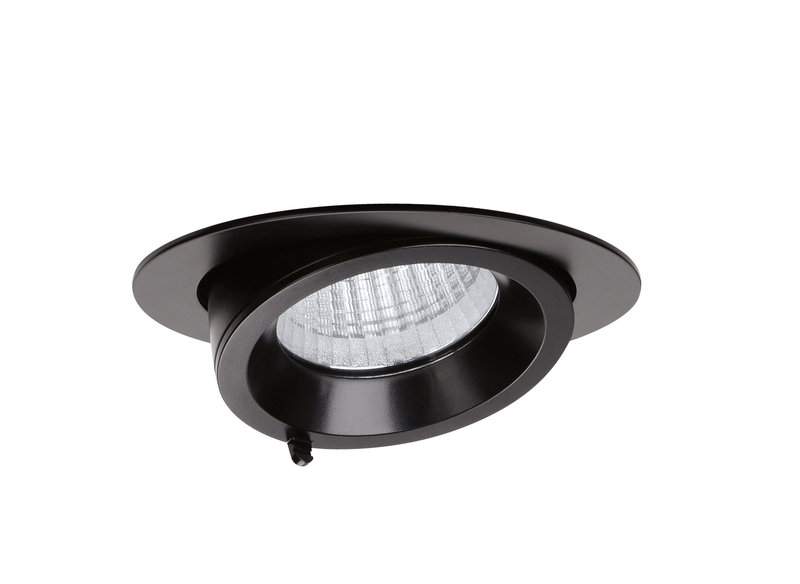 ARIC 51253 - Randy 2 - Downlight Rond, Orientable, Noir, 70°, Led Intég 23,3W 4000K 2800Lm
