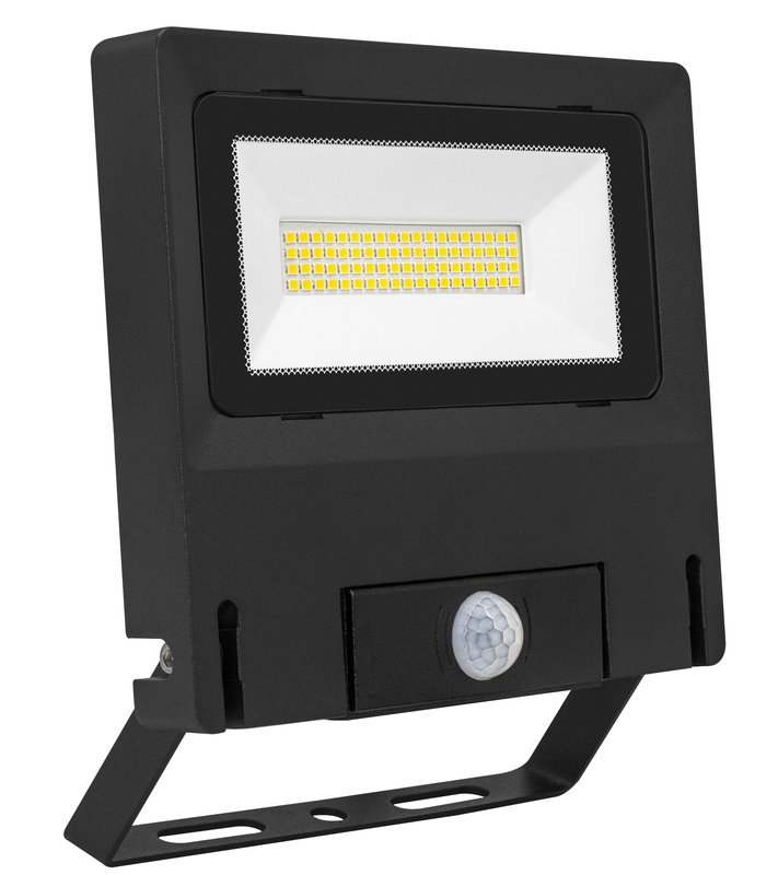 ARIC 51269 - Michelle - Proj. Ext. Ip65 Ik08 Noir 110° Led Intég. 50W 4000K + Détecteur Pir