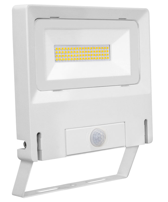 ARIC 51274 - Michelle - Proj. Ext. Ip65 Ik08 Blanc 110° Led Intég. 50W 4000K + Détecteur Pir