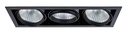 ARIC 51276 - Kit Quadra Tertio -Downlight Orient. Noir, 3 Mod. Led 34W 4000K 40° 3400Lm Incl