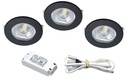 ARIC 51362 - Kit S1200 Led - Encastrés Noirs Avec Led G4 1,8W 3000K 150Lm, Driver Inclus