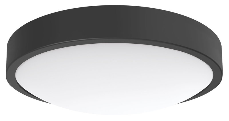 ARIC 51500 - C4 Cct - Plaf. / Appl. Mur Ip44 Led Intég. 10W Cct 3000-4000K 900Lm, Noir