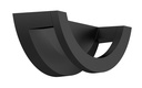 ARIC 51523 - Applique Extérieure Led Curva Ip65 50° 10W/3000K Noir