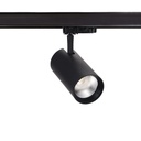 ARIC 51569 - Projecteur Pour Rail 3All. Polaris Noir 45° 10/15W 880-1250Lm 3-Cct 30000H