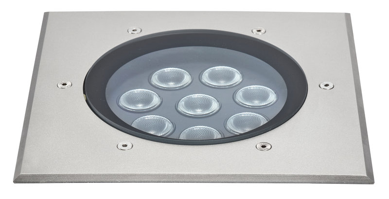 ARIC 51724 - Tecnisol 200 - Enc.Sol Ext. Ip67 Ik10, Carré, Inox, Led 23W 60° 3000K 1500Lm