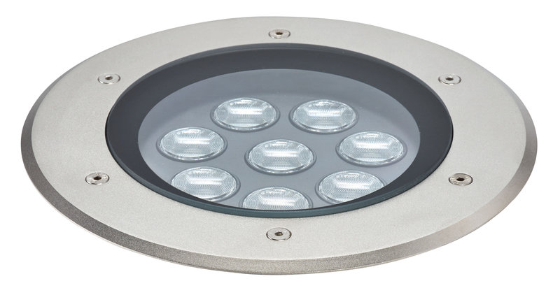 ARIC 51728 - Tecnisol 200 Asy -Enc.Sol Ext. Ip67 Ik10 Rond Inox, Led 23W 70X40° 3000K 1250Lm