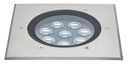 ARIC 51730 - Tecnisol 200 Asy -Enc.Sol Ext. Ip67 Ik10 Carré Inox, Led 23W 70X40° 3000K 1250Lm