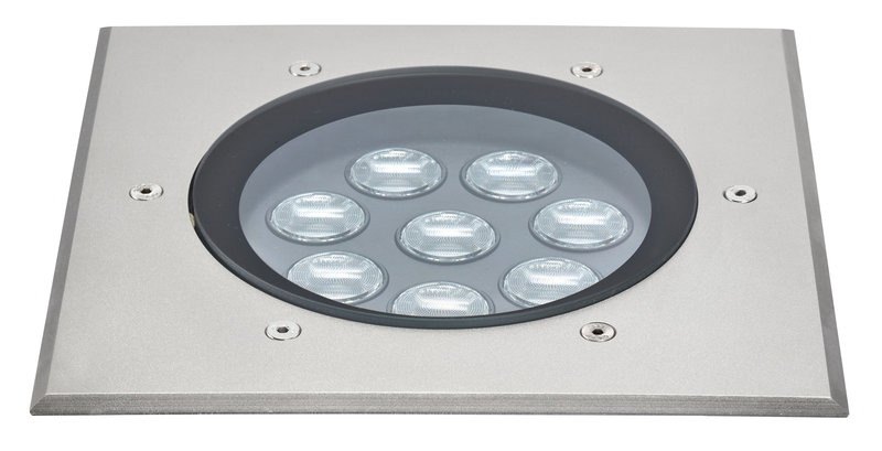 ARIC 51731 - Tecnisol 200 Asy -Enc.Sol Ext. Ip67 Ik10 Carré Inox, Led 23W 70X40° 3000K 1370Lm