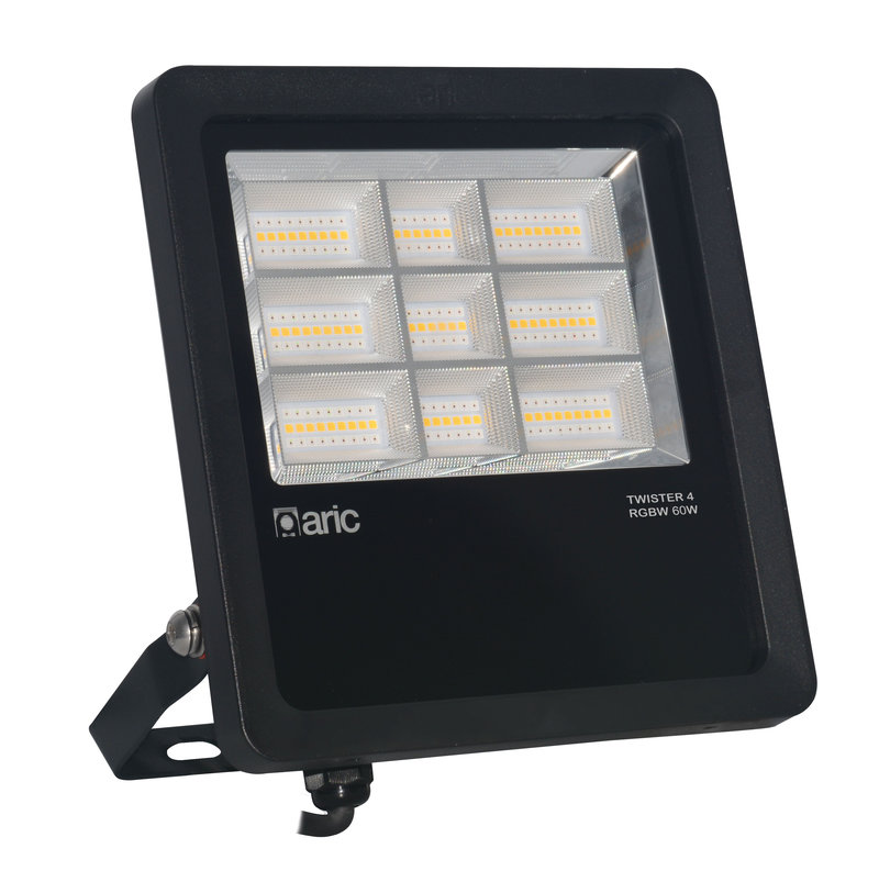 ARIC 51732 - Projecteur Twister 4 Led 63W Rgb+Blanc 4000K 7500Lm 50000H Avec Télécommande