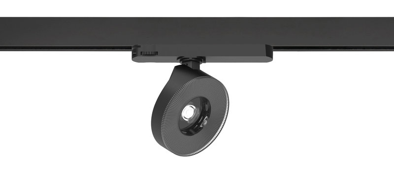 ARIC 51804 - Boken - Proj. Rail 3 All.023 Noir/Irisé Rond Led 14,2W Cct 3/4000K 1140Lm Irc90