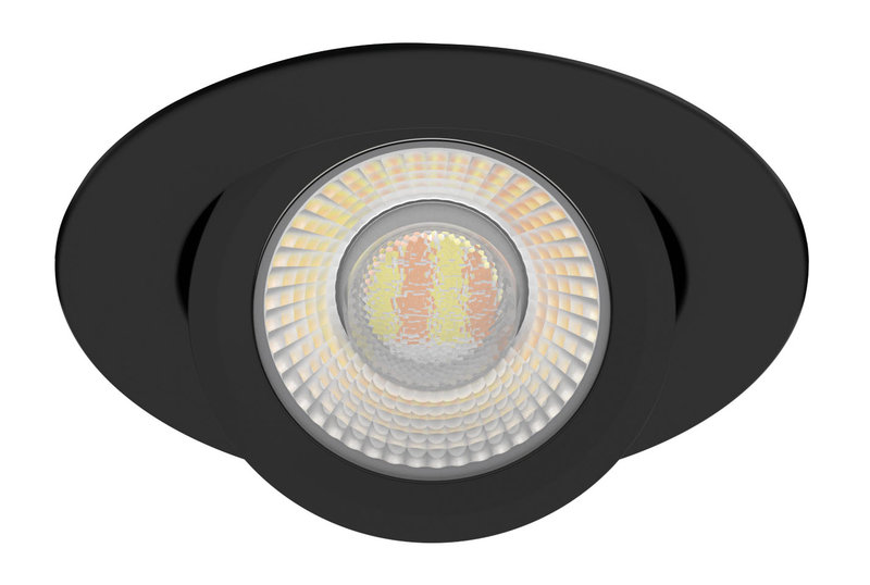 ARIC 51823 - Encastré Hiros Noir Ip5X/65 Ik07 6/8W 4Cct 2200/2700/3000/4000K 800Lm 50000H