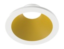 ARIC 51846 - Collerette Métal Aimantée Pour Encastré Ef4, Ronde, Couleur : Blanc/Doré
