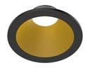 ARIC 51847 - Collerette Métal Aimantée Pour Encastré Ef4, Ronde, Couleur : Noir/Doré
