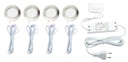 ARIC 51849 - Kit Meubled 2 24V - Encastrés Ip44 Rond Fixe Alu, Led 9W Cct 3-4-5000K 4X200Lm