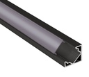 ARIC 55159 - Profilé D'Angle Aluminium Pa1 Pour Ruban Led - 2M - Noir