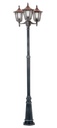 ARIC 3077 - Monaco -Lant.+Mat Ip43 Ik02, Cuivré, E27 3X100W Max., Lpe Non Incl.,Haut.2,55M