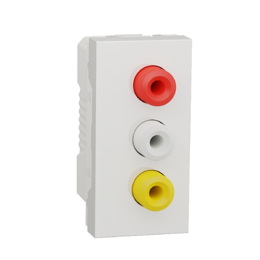 [SCHNU343118] Unica - prise RCA triple (rouge blanc jaune) - 1 m NU343118