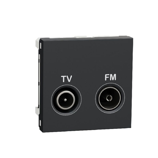 [SCHNU345154] Unica - prise TV + FM - individuel - 2 mod - Anthr NU345154