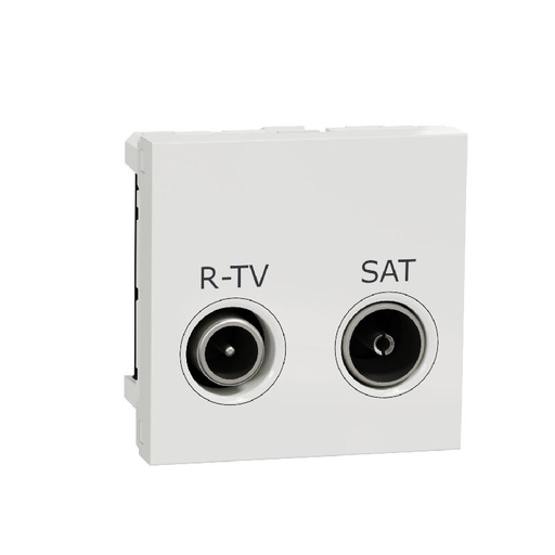[SCHNU345418] Unica - prise R-TV + SAT - individuel - 2 mod - Bl NU345418
