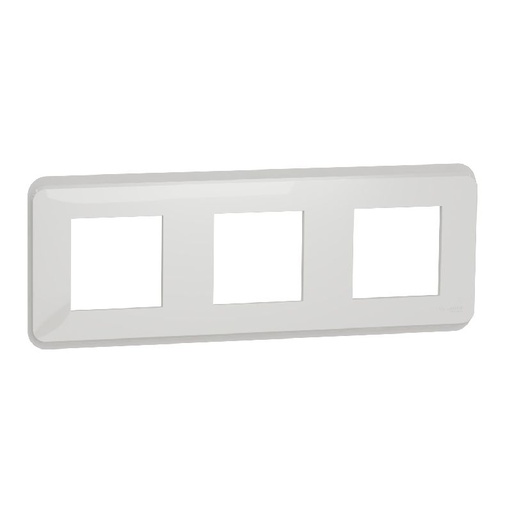 [SCHNU400618] Unica Pro - plaque de finition - Blanc - 3 postes NU400618