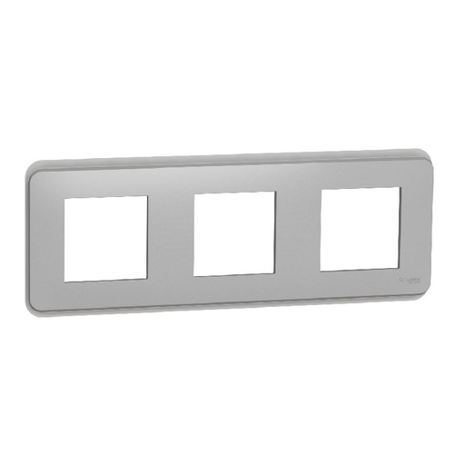[SCHNU400630] Unica Pro - plaque de finition - Alu - 3 postes NU400630