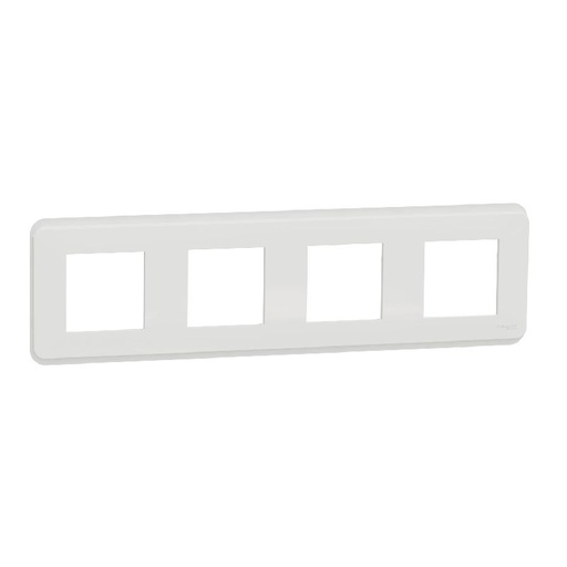 [SCHNU400818] Unica Pro - plaque de finition - Blanc - 4 postes NU400818