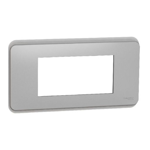 [SCHNU411430] Unica Pro - plaque de finition - Alu - 4 modules NU411430