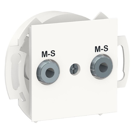 [SCHNU545718] Unica - prise double multiservices M-S - Blanc - m NU545718