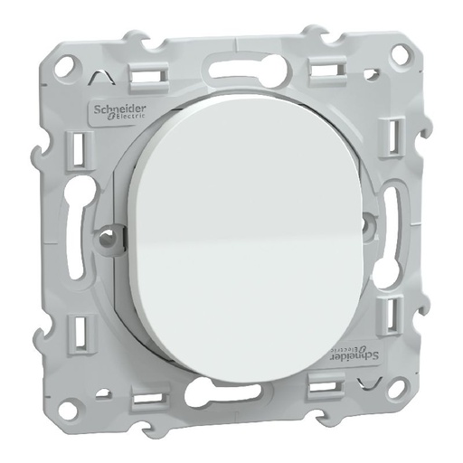 [SCHS320206] Ovalis - bouton poussoir à fermeture - 10A Blanc S320206