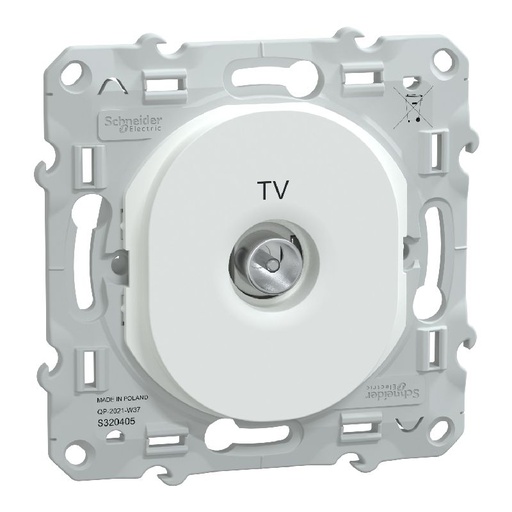 [SCHS320405] Ovalis - prise TV simple - Blanc S320405