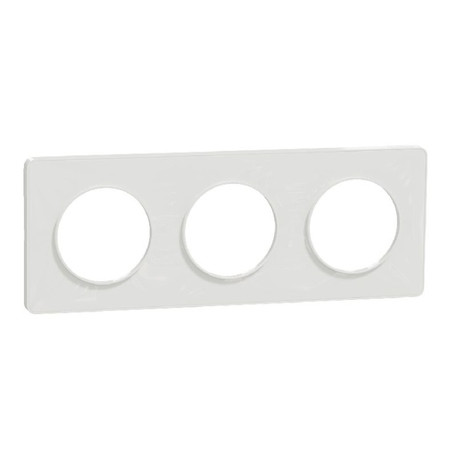 [SCHS520806] Odace Touch, plaque Blanc 3 postes horiz. ou vert. S520806