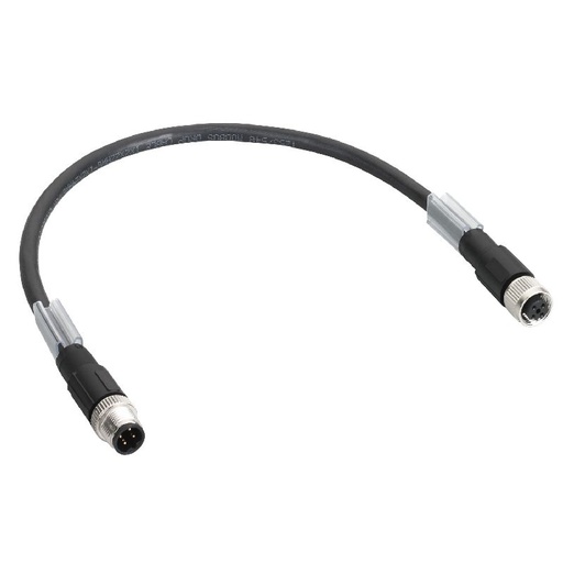 [SCHTCSXCN1M1F10E] Modicon TM - Bus cable,straight,m12-b, TCSXCN1M1F10E
