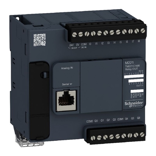 [SCHTM221C16R] Modicon M221, contrôleur 16E/S relais, port série, TM221C16R