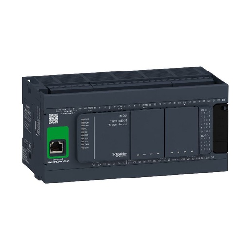 [SCHTM241CE40T] Modicon M241, contrôleur 40E/S PNP, ports Ethernet TM241CE40T