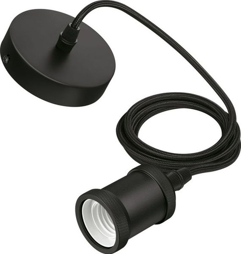 [PHI167762] Corde suspension Lampes LED E27 NOIRE 167762
