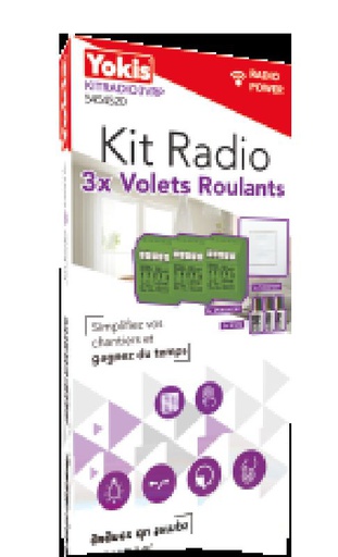 [YOKKITRADIO3VRP] Kit centralisation 3 volets roulants radio Power Yokis KITRADIO3VRP