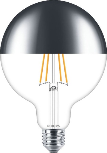 [PHI782498] Modern LEDglobe Filament Calotte Argentée Dim 8-50W E27 782498 Philips